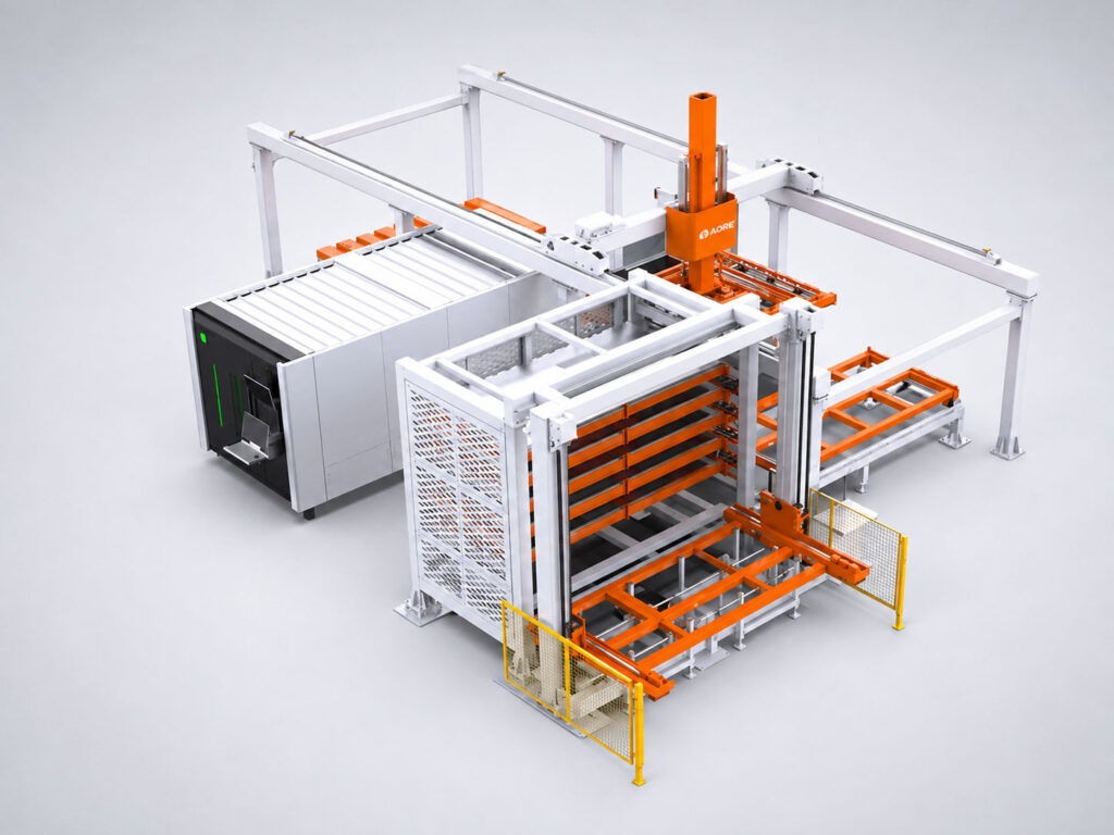 AORE LGD+RW Automated Sheet Storage and Laser Loading System