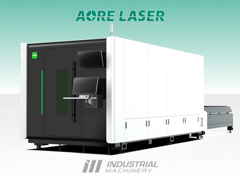 AORE PU Series high-speed fibre laser cutting machine with exchange table — available in Australia through IMS