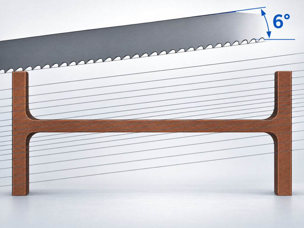 6° Inclined Blade with Step-Feed Protection